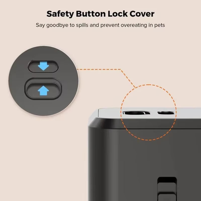 2L Push Button USB Automatic Pet Feeder Smart Cat Feeder Slow Dog Feeder with Timer Pet Feeder Pet Supplies Food Bowl