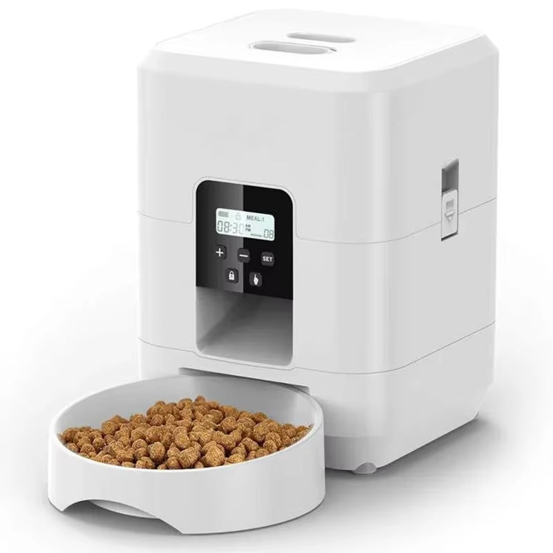 2L Push Button USB Automatic Pet Feeder Smart Cat Feeder Slow Dog Feeder with Timer Pet Feeder Pet Supplies Food Bowl